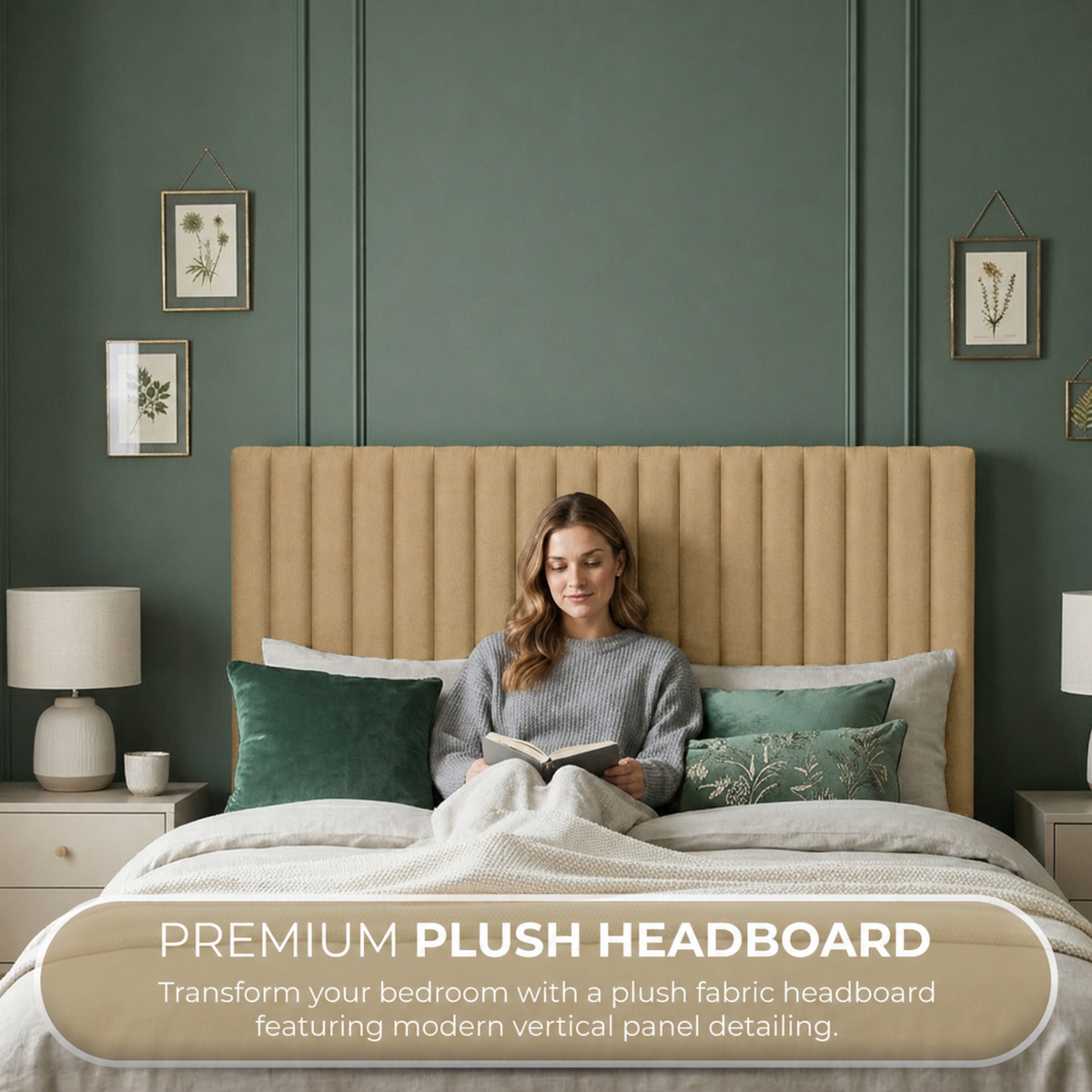 24” Author Plush Bed Headboard – Thick Padded Divan Headboard