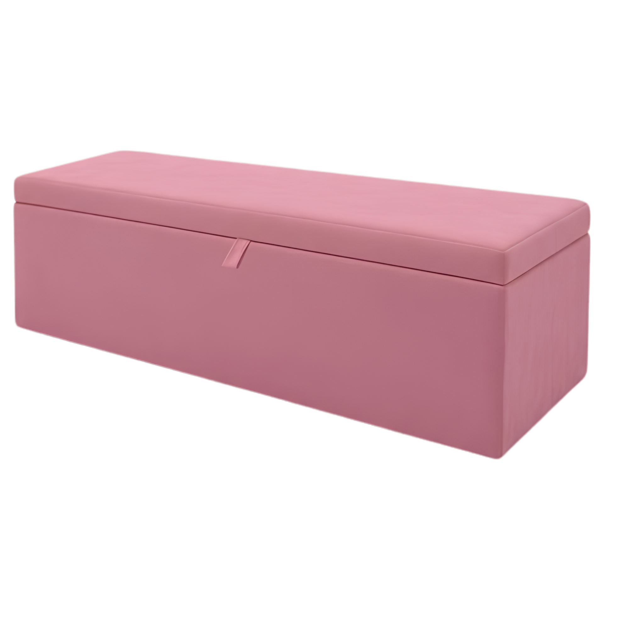 Storage Ottoman Box | Plain Plush Upholstered Bench | Hidden Storage Footstool