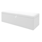 Storage Ottoman Box | Plain Plush Upholstered Bench | Hidden Storage Footstool