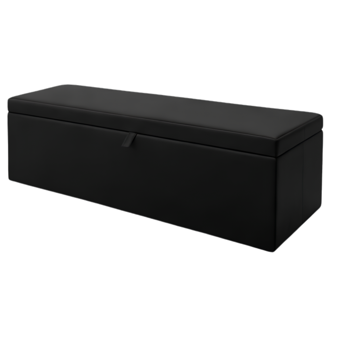 Storage Ottoman Box | Plain Plush Upholstered Bench | Hidden Storage Footstool
