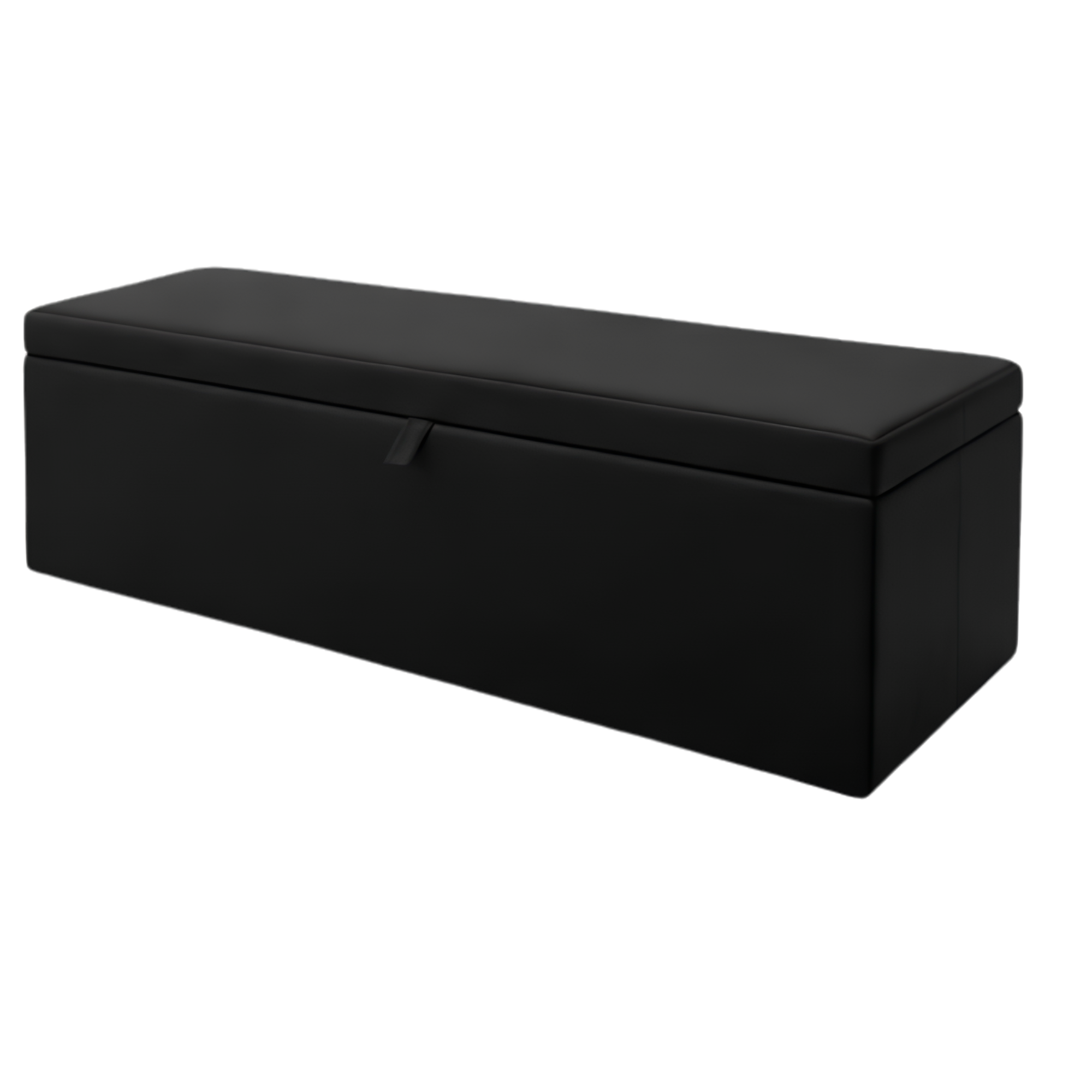 Storage Ottoman Box | Plain Plush Upholstered Bench | Hidden Storage Footstool
