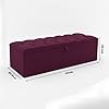 Button Studded Upholstered Rectangular Ottoman Storage