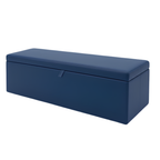 Storage Ottoman Box | Plain Plush Upholstered Bench | Hidden Storage Footstool