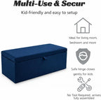 Plain Upholstered Rectangular Ottoman Storage