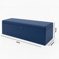 Plain Upholstered Rectangular Ottoman Storage