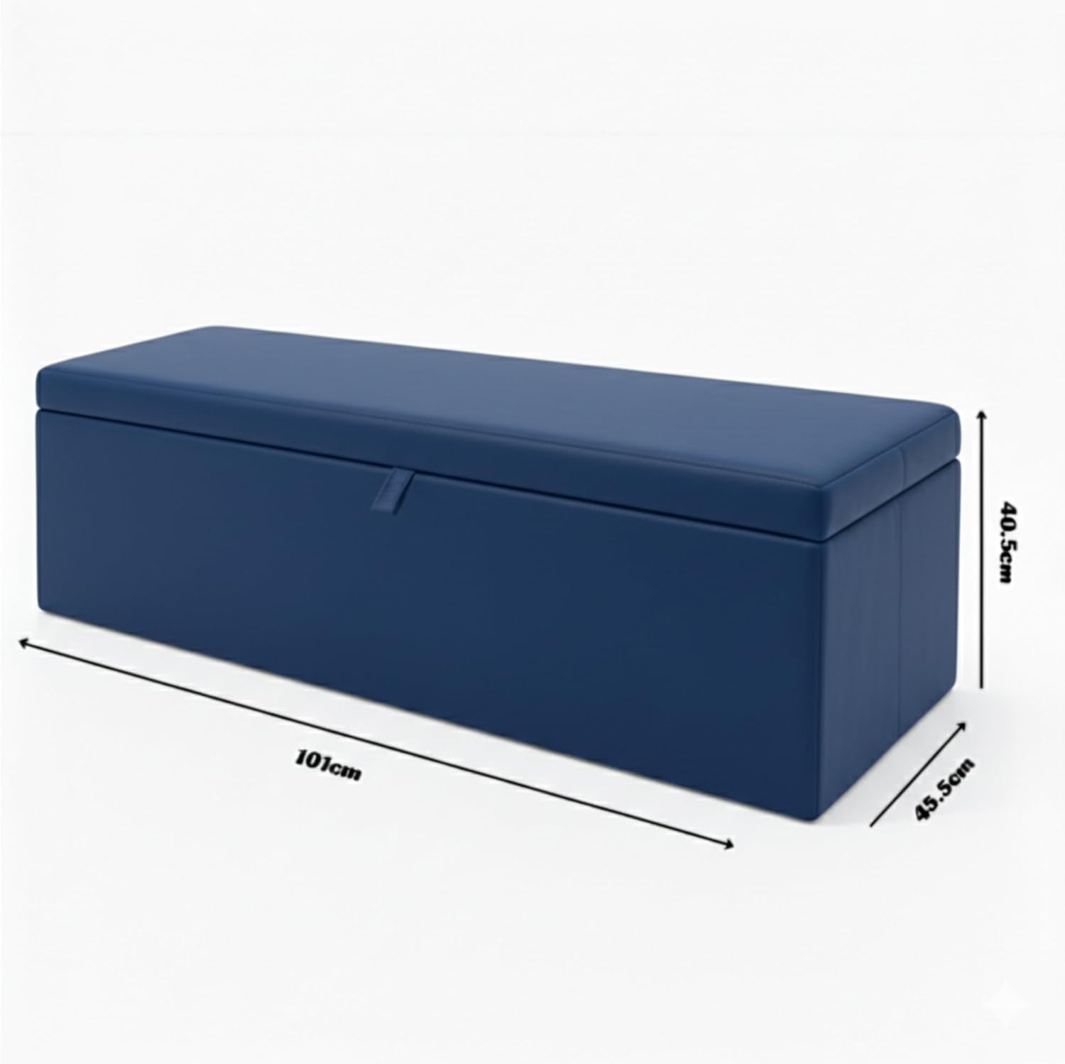 Plain Upholstered Rectangular Ottoman Storage