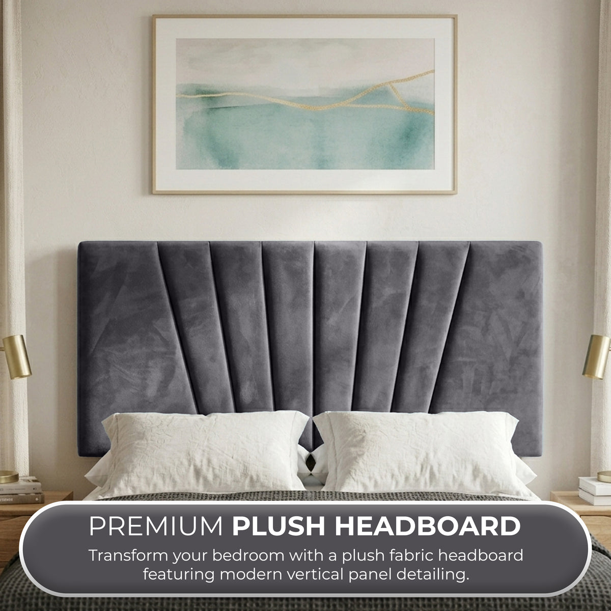 24” Sunrise Plush Bed Headboard – Thick Padded Divan Headboard