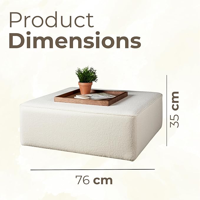 Square Ottoman Coffee Table Stool