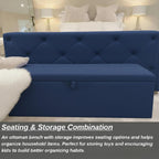Plain Upholstered Rectangular Ottoman Storage