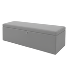 Storage Ottoman Box | Plain Plush Upholstered Bench | Hidden Storage Footstool