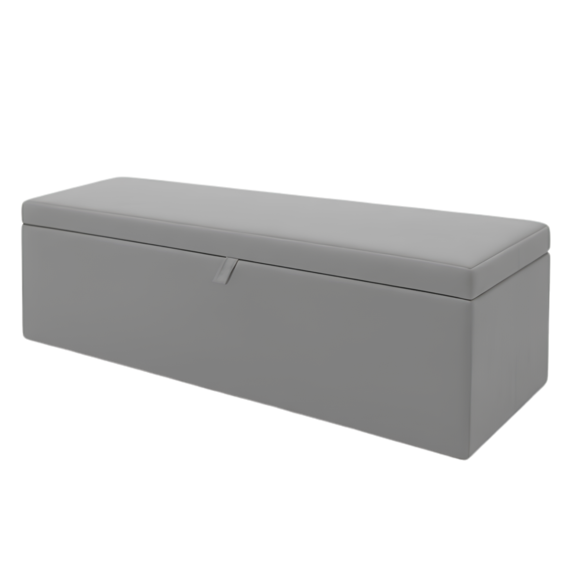 Storage Ottoman Box | Plain Plush Upholstered Bench | Hidden Storage Footstool