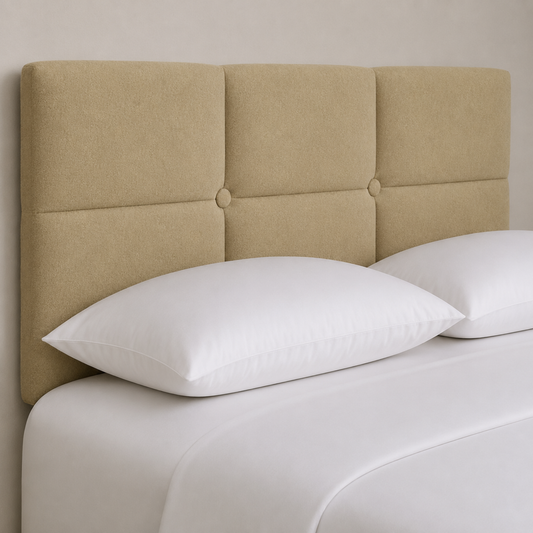 24" Olive Headboard | Plush Fabric Upholstered Padded Divan Bed Headboard UK
