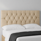 Chesterfield Plush Fabric Upholstered Headboard | 24" Padded Headboard for Beds