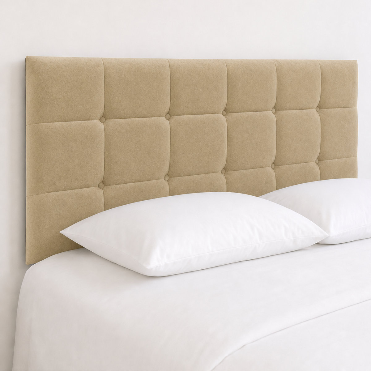 24" Cube Plush Fabric Headboard for Beds | Padded Divan Bed Headboard