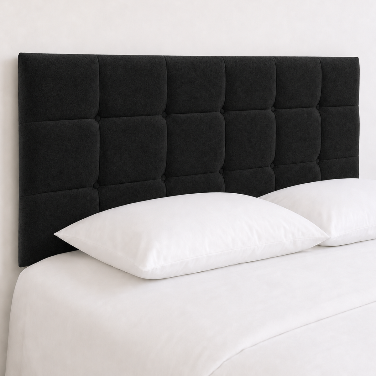 24" Cube Plush Fabric Headboard for Beds | Padded Divan Bed Headboard