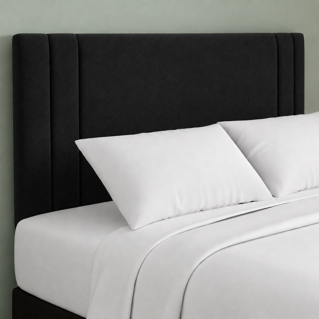 24" Indigo Plush Fabric Headboard for Beds | Padded Divan Bed Headboard