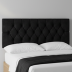 Chesterfield Plush Fabric Upholstered Headboard | 24" Padded Headboard for Beds