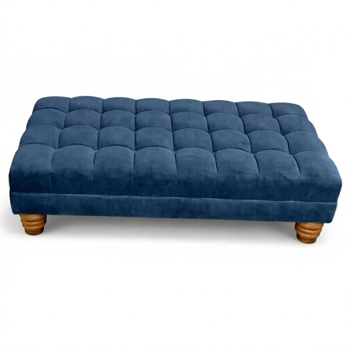 Foot Stool - Chesterfield Deep Cushioned Naples Footstool - Extra Large Ottoman Footstools for Living Room, Ottoman, Coffee Table, Bedroom Furniture