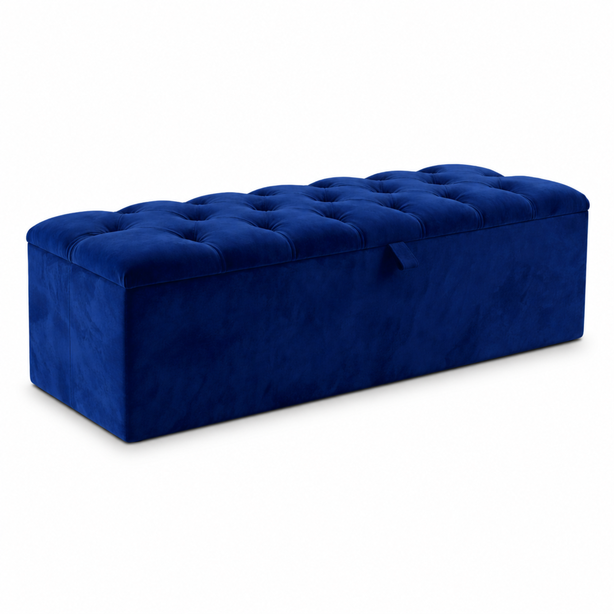 Storage Ottoman Box | Chesterfield Design Plush Upholstered Bench | Hidden Storage Footstool