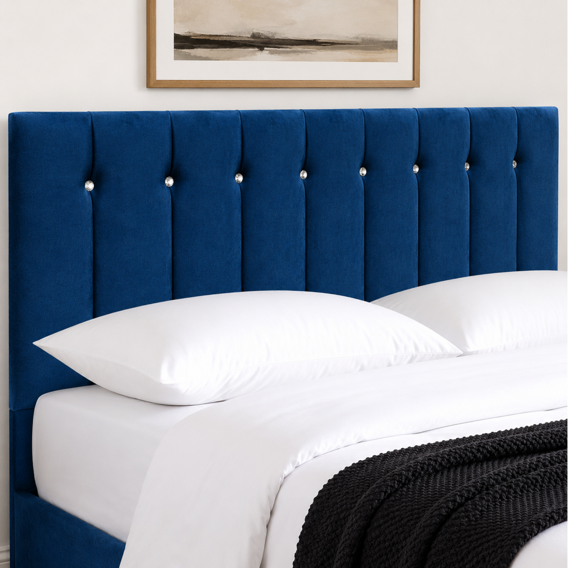 24" Sandal Plush Fabric Headboard for Beds | Padded Divan Bed Headboard