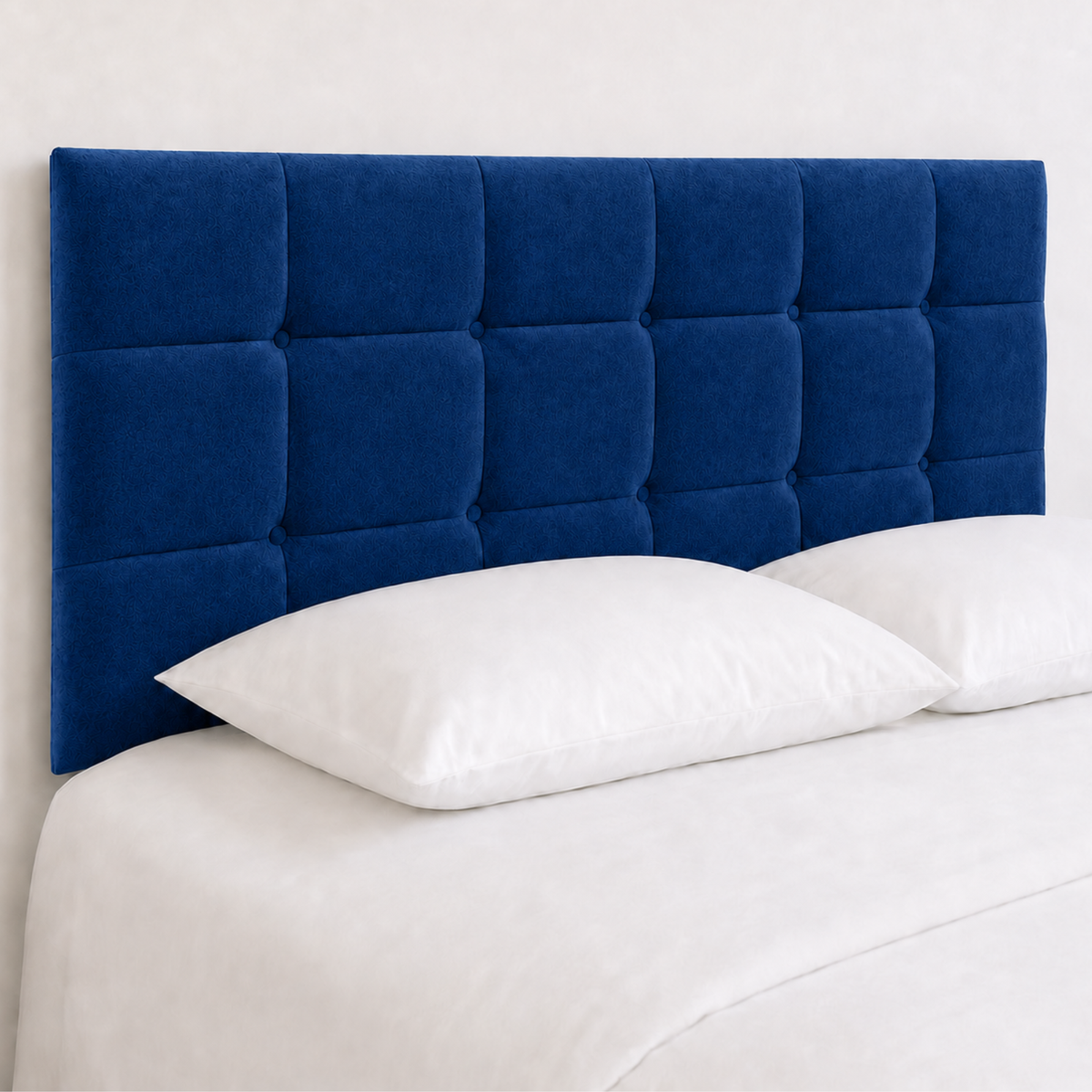 24" Cube Plush Fabric Headboard for Beds | Padded Divan Bed Headboard