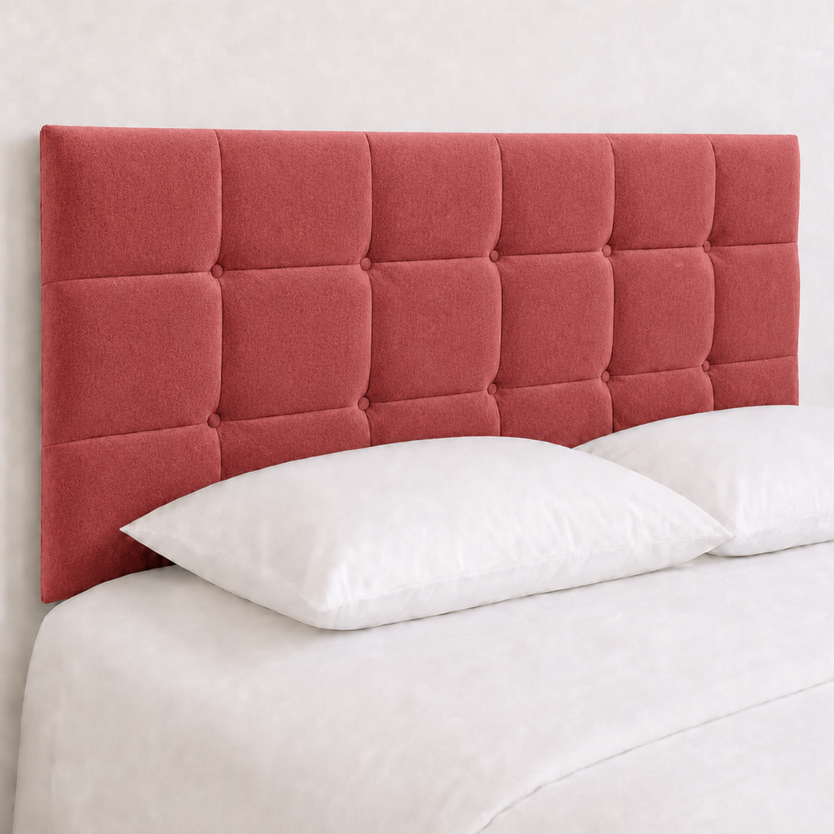 24" Cube Plush Fabric Headboard for Beds | Padded Divan Bed Headboard