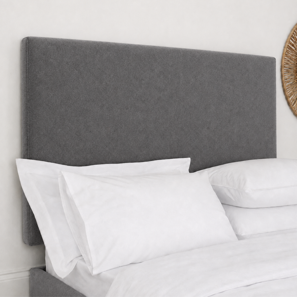 24" Plain Design Plush Fabric Headboard for Beds | Padded Divan Bed Headboard