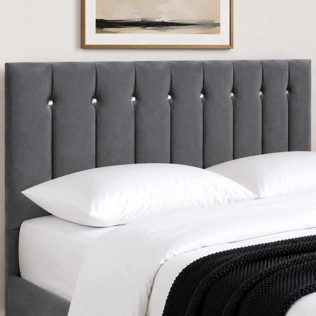 24" Sandal Plush Fabric Headboard for Beds | Padded Divan Bed Headboard