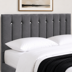 24" Sandal Plush Fabric Headboard for Beds | Padded Divan Bed Headboard