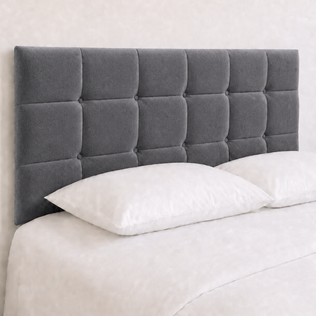 24" Cube Plush Fabric Headboard for Beds | Padded Divan Bed Headboard