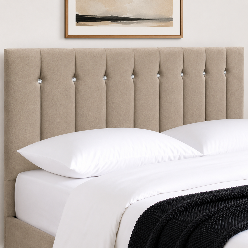 24" Sandal Plush Fabric Headboard for Beds | Padded Divan Bed Headboard