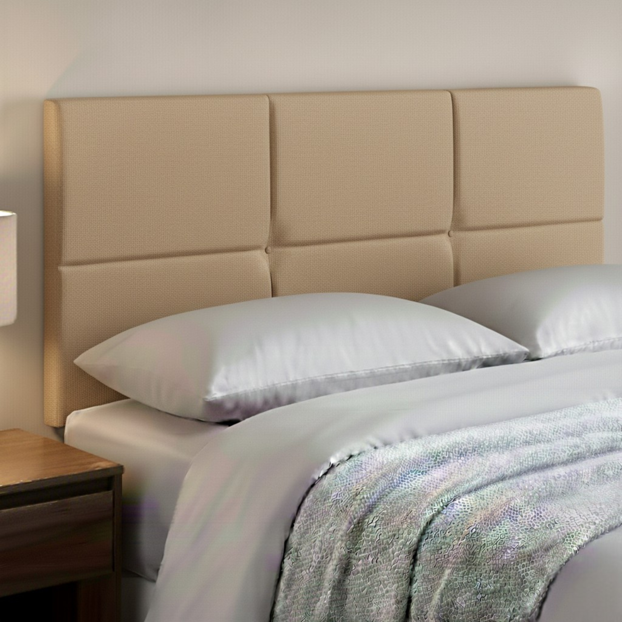24" Olive Headboard | Plush Fabric Upholstered Padded Divan Bed Headboard UK