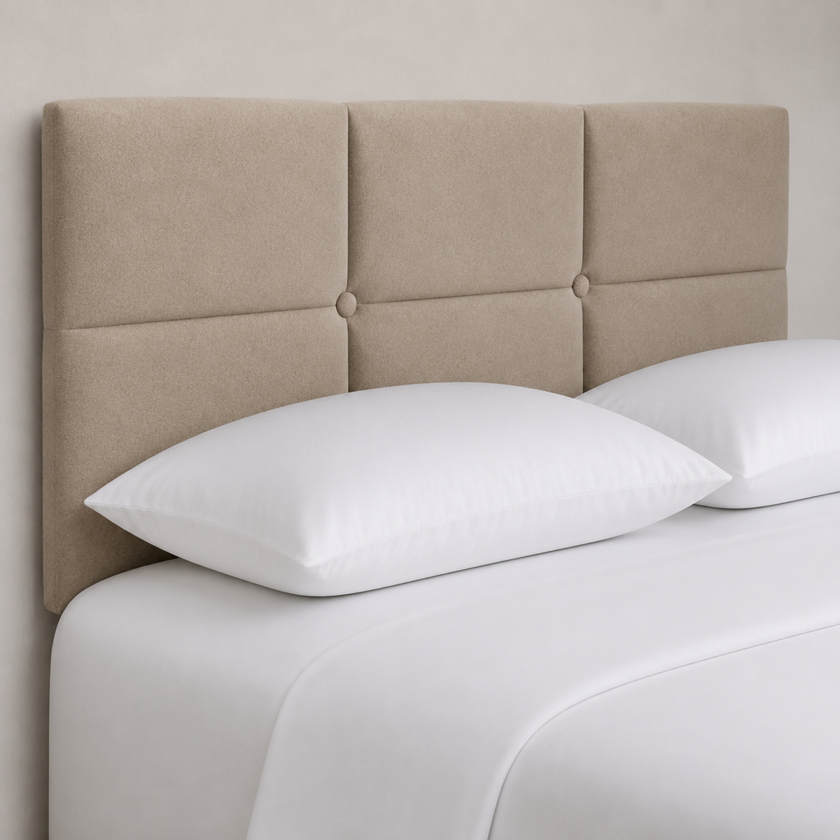 24" Olive Headboard | Plush Fabric Upholstered Padded Divan Bed Headboard UK