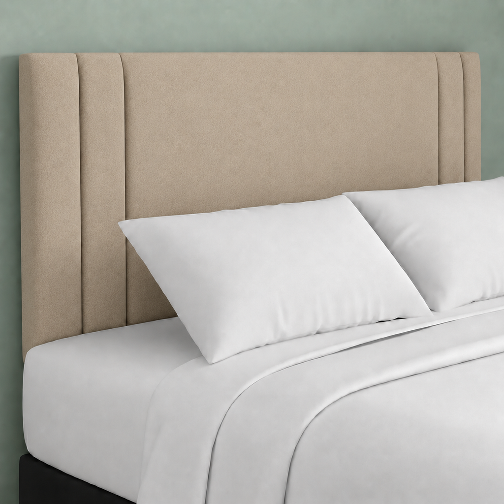 24" Indigo Plush Fabric Headboard for Beds | Padded Divan Bed Headboard