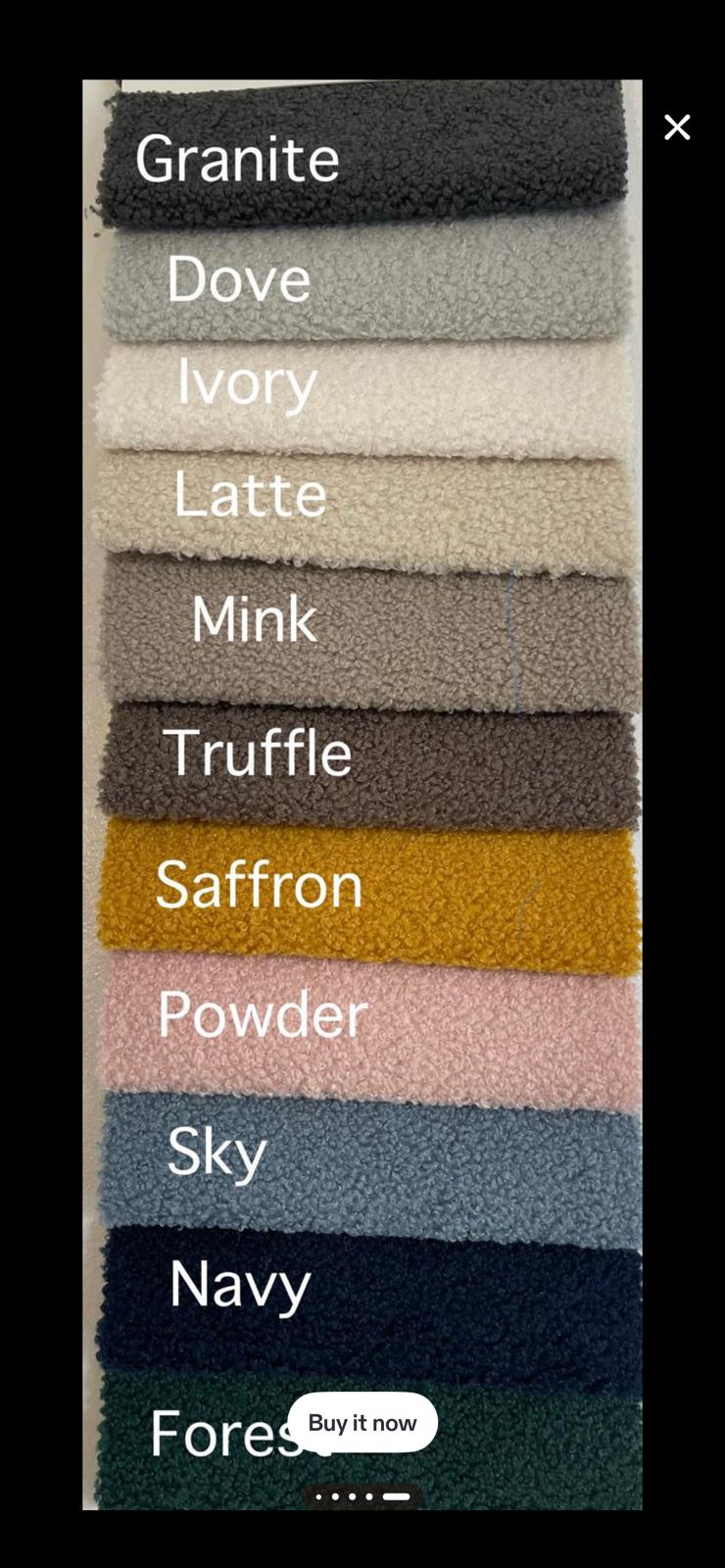 Chesterfield Foot Stool - Teddy Fabric Footstool Pouffe - Multifunctional Ottoman Rectangle Stool Boucle, Coffee Table for Living Room Bedroom Furniture