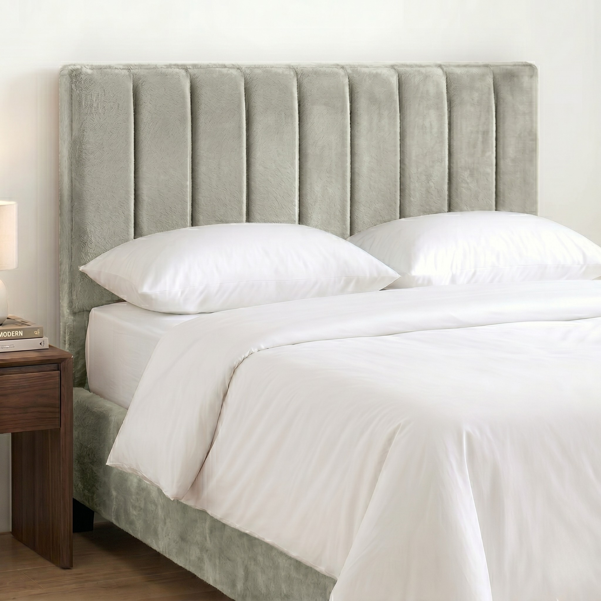 24" Plush Fabric Upholstered Headboard 9VP Padded Divan Bed Headboard