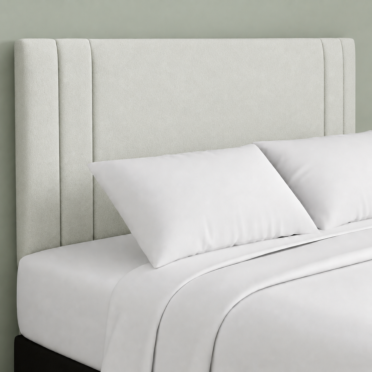 24" Indigo Plush Fabric Headboard for Beds | Padded Divan Bed Headboard