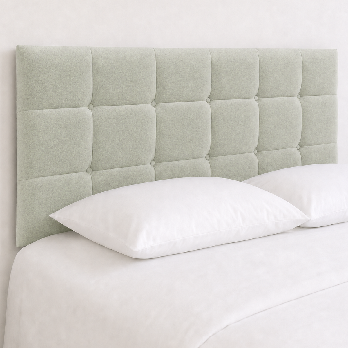 24" Cube Plush Fabric Headboard for Beds | Padded Divan Bed Headboard