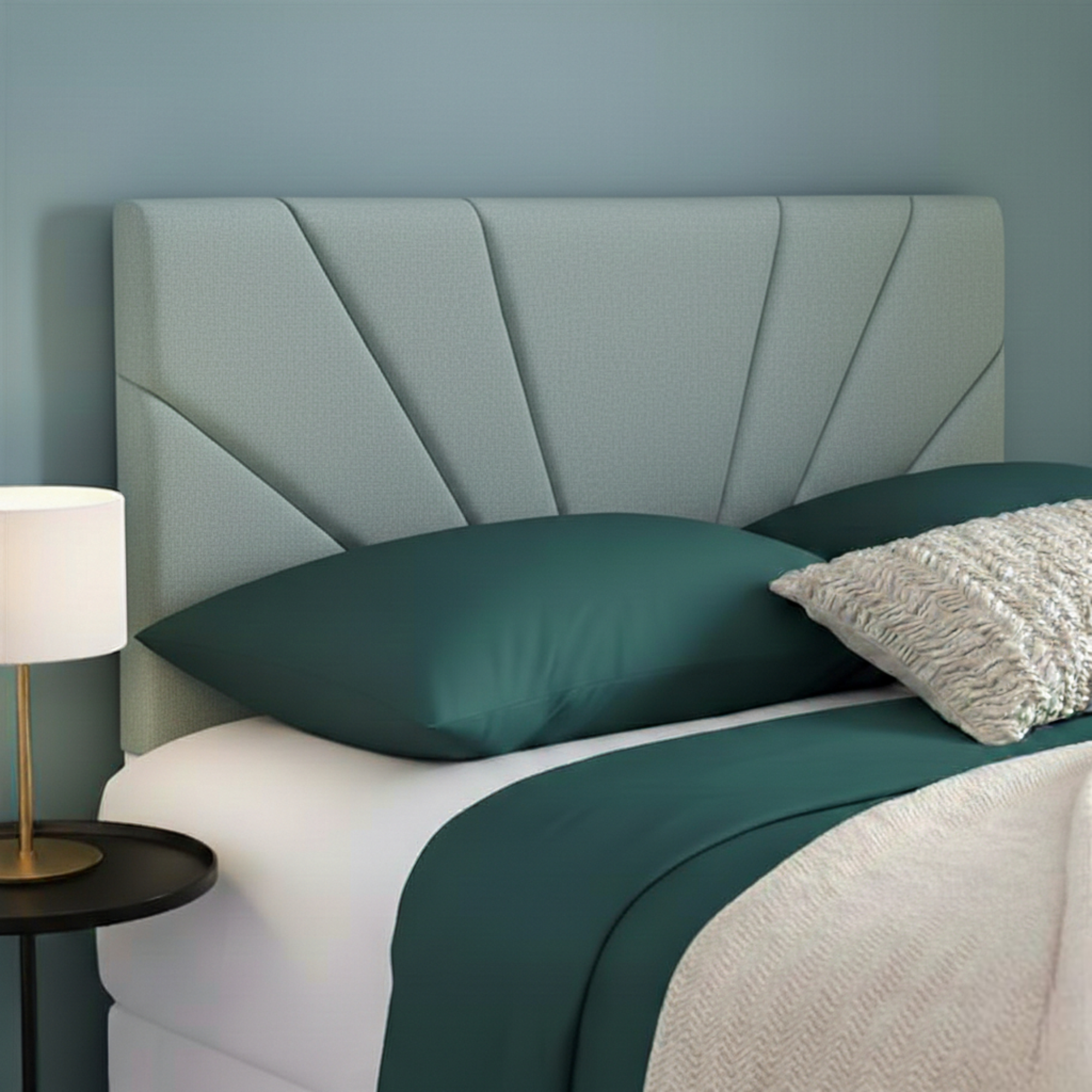 Butterfly Plush Fabric Upholstered Headboard | Padded Divan Bed Headboard | 24" Luxury Headboard