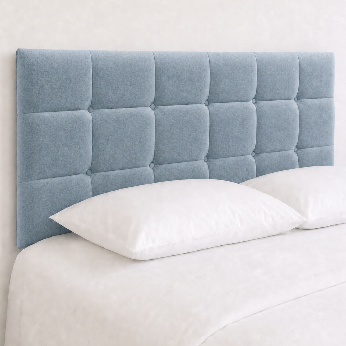 24" Cube Plush Fabric Headboard for Beds | Padded Divan Bed Headboard