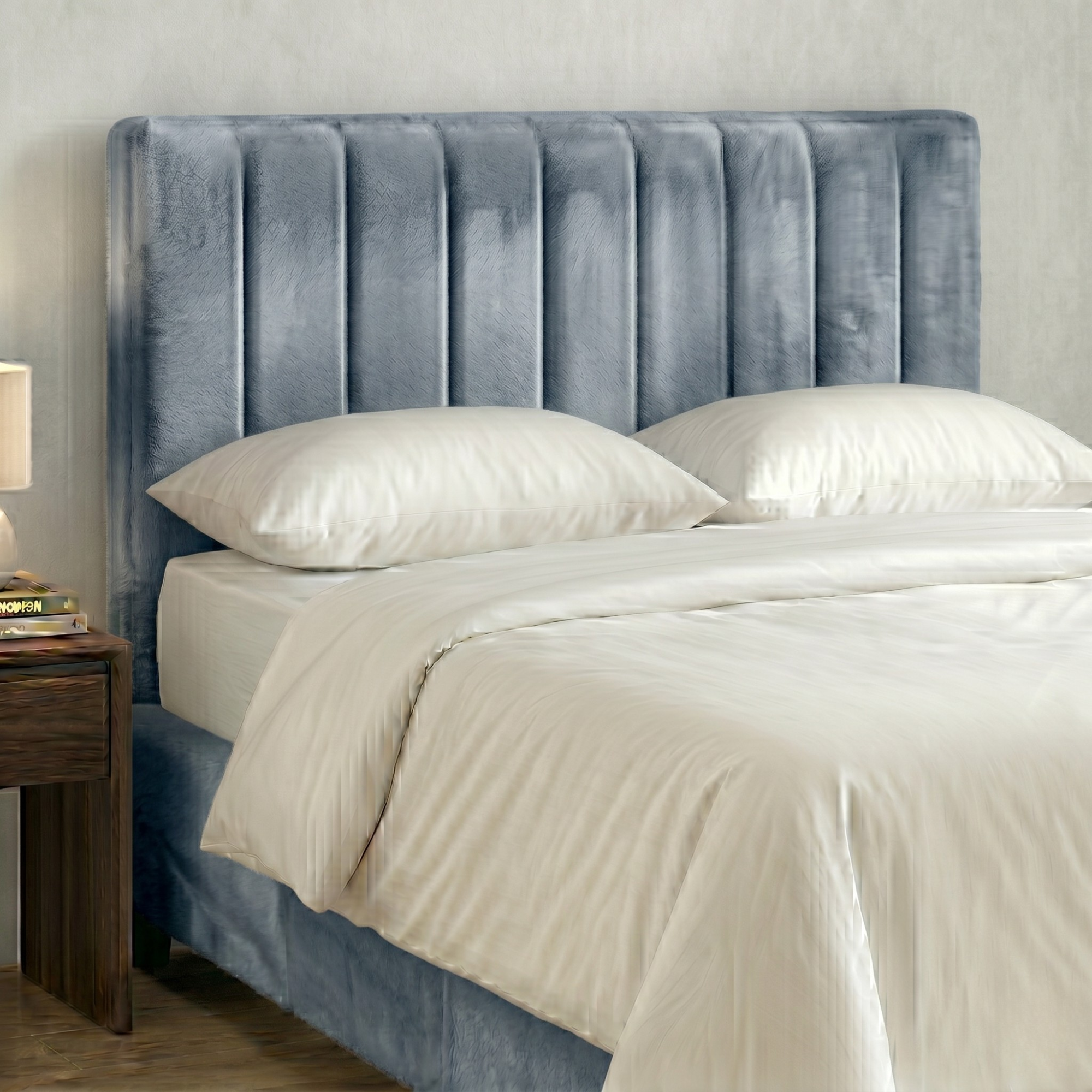 24" Plush Fabric Upholstered Headboard 9VP Padded Divan Bed Headboard