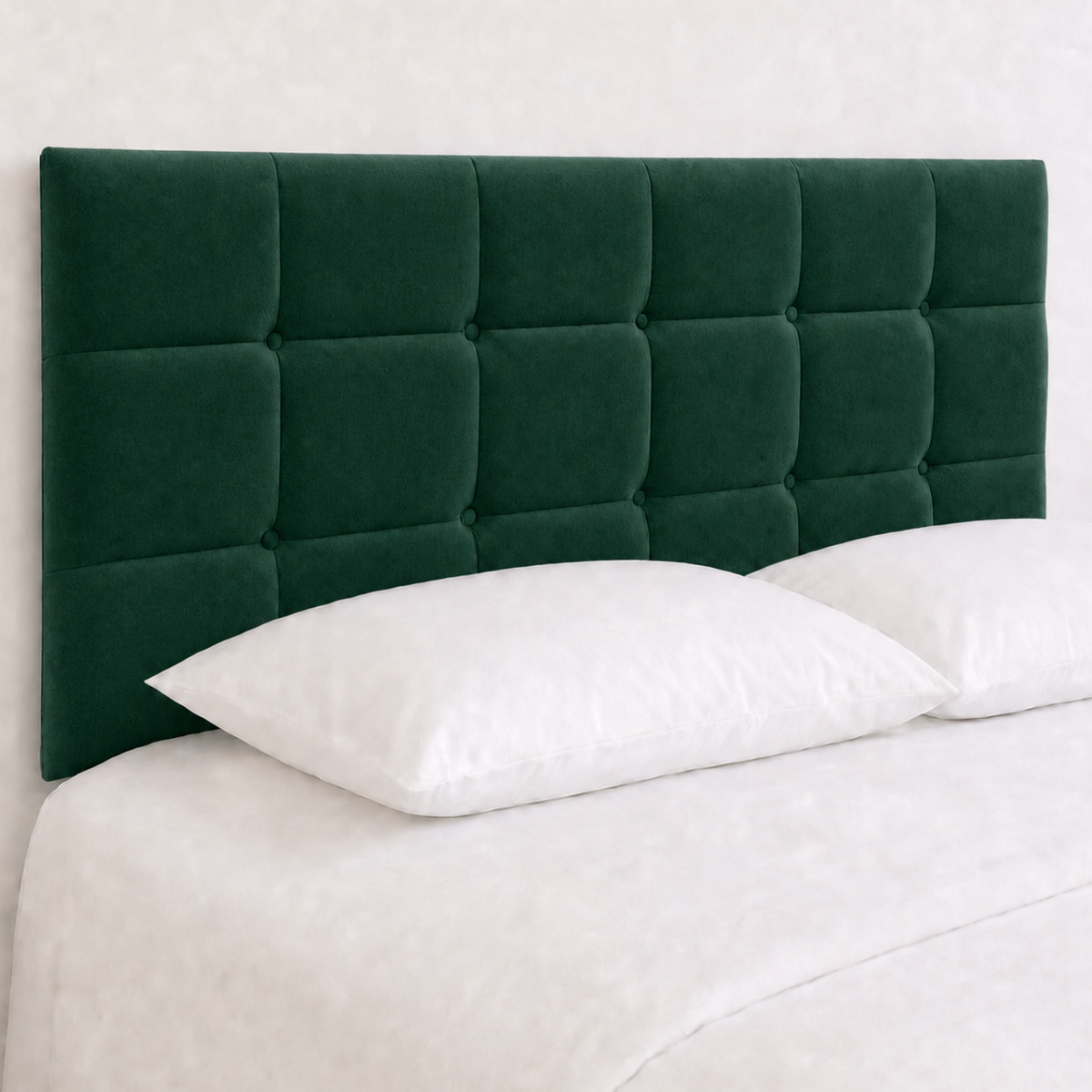 24" Cube Plush Fabric Headboard for Beds | Padded Divan Bed Headboard