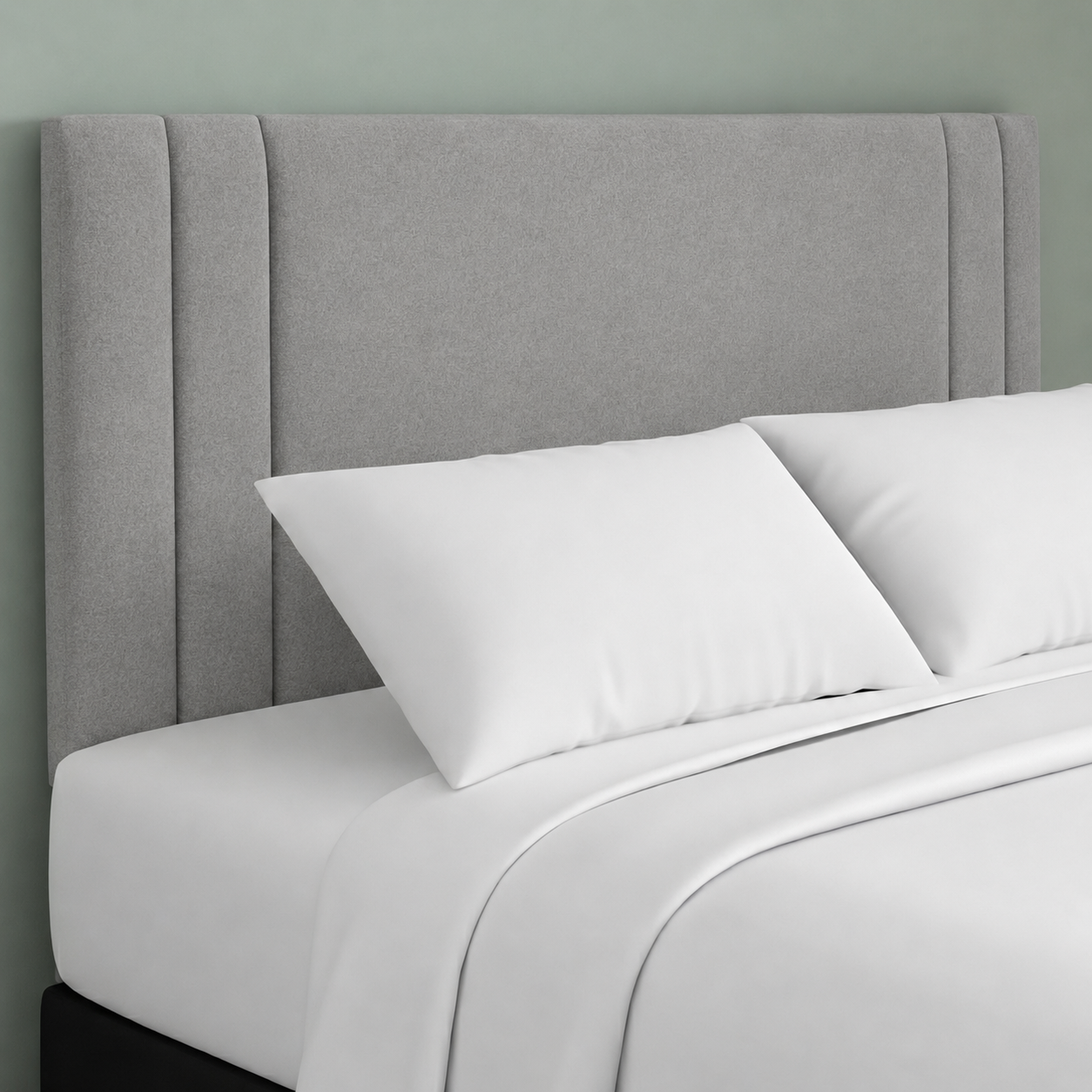 24" Indigo Plush Fabric Headboard for Beds | Padded Divan Bed Headboard