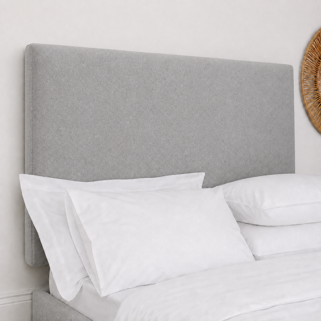 24" Plain Design Plush Fabric Headboard for Beds | Padded Divan Bed Headboard