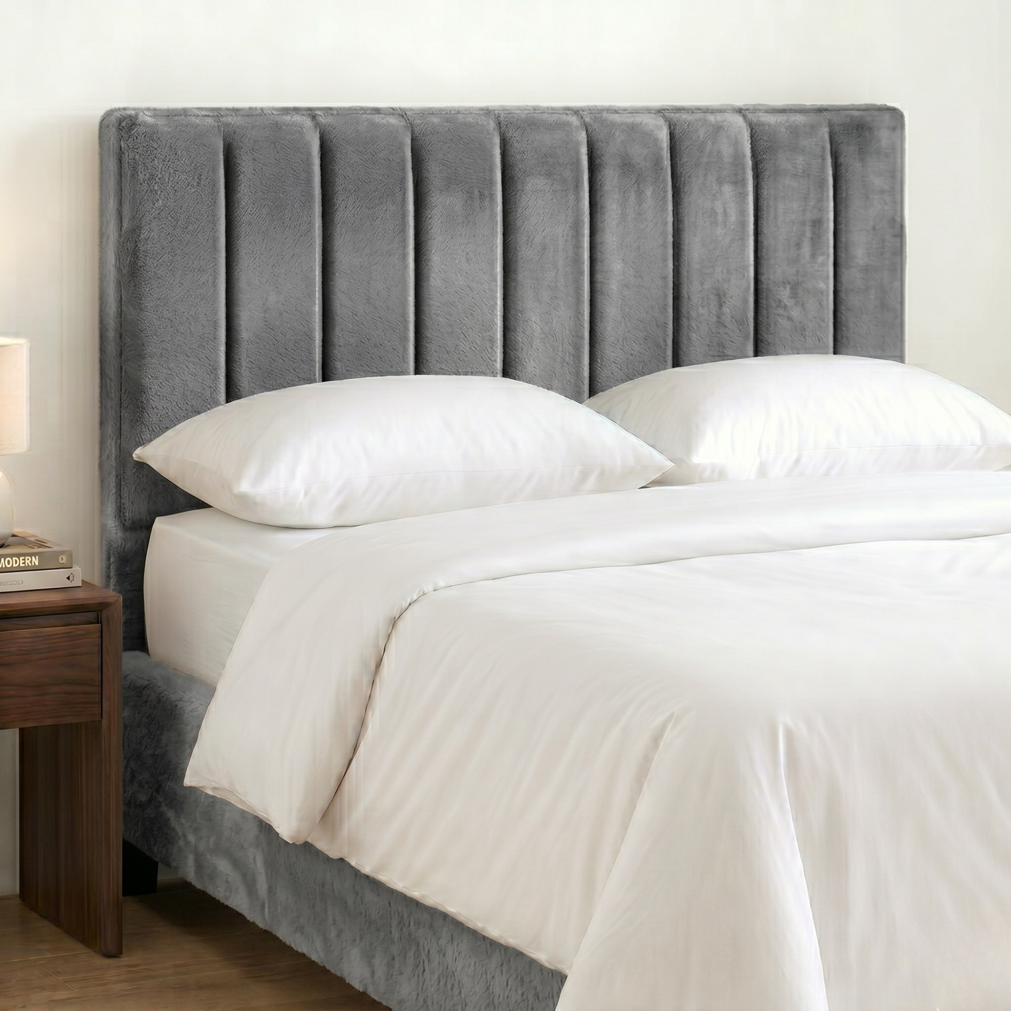 24" Plush Fabric Upholstered Headboard 9VP Padded Divan Bed Headboard