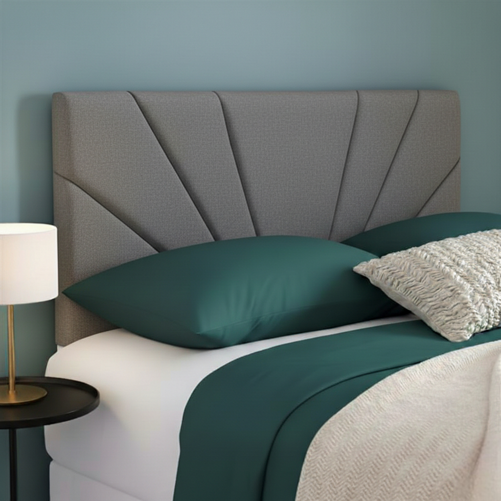 Butterfly Plush Fabric Upholstered Headboard | Padded Divan Bed Headboard | 24" Luxury Headboard