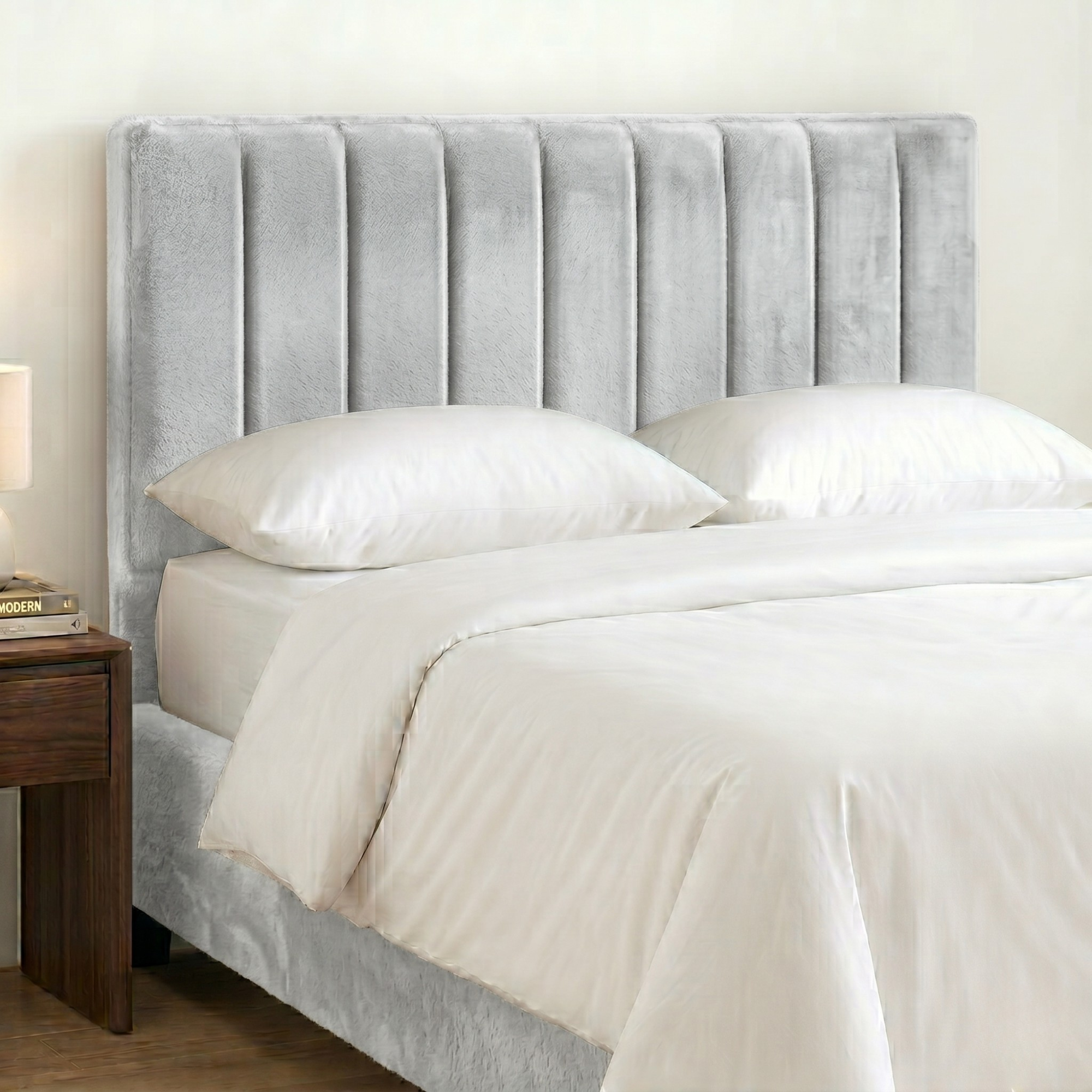 24" Plush Fabric Upholstered Headboard 9VP Padded Divan Bed Headboard