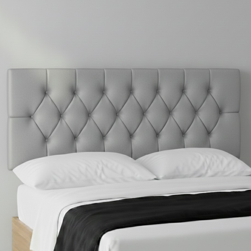 Chesterfield Plush Fabric Upholstered Headboard | 24" Padded Headboard for Beds