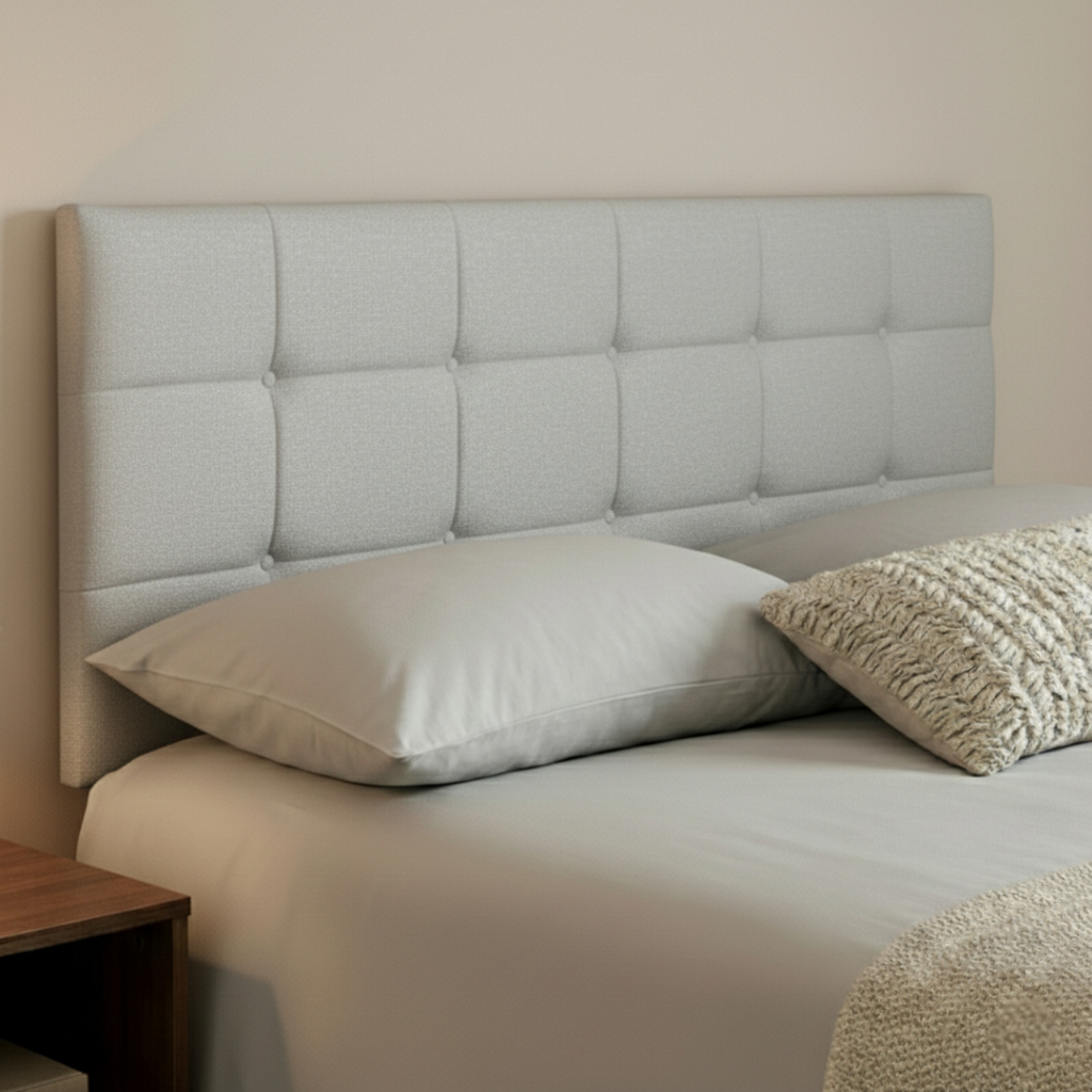 24" Cube Plush Fabric Headboard for Beds | Padded Divan Bed Headboard