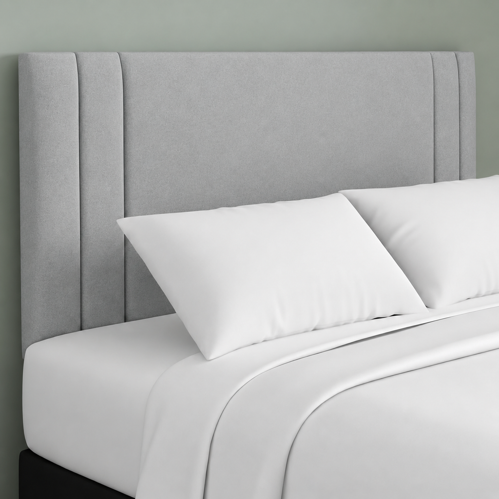 24" Indigo Plush Fabric Headboard for Beds | Padded Divan Bed Headboard